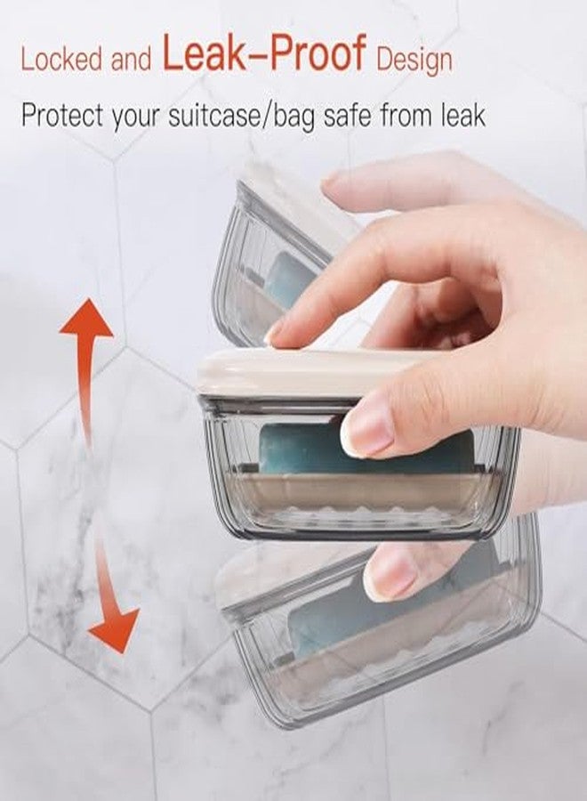 OLMARTT KITCHENWARE Portable Soap Dish Container with Drain Tray, Travel Soap Case for Gym, Spa, Home - Image 4
